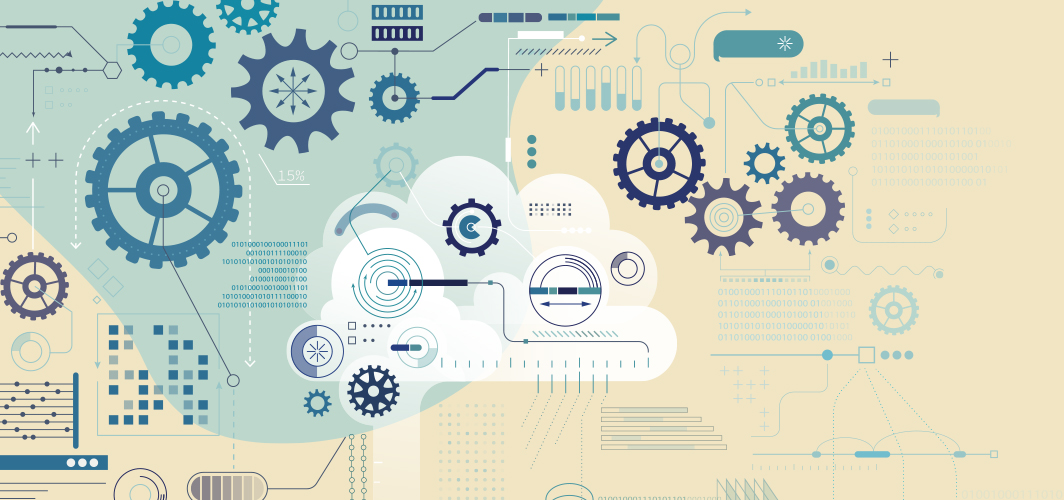 A graphic with gears visualizing how complicated Ai can be.