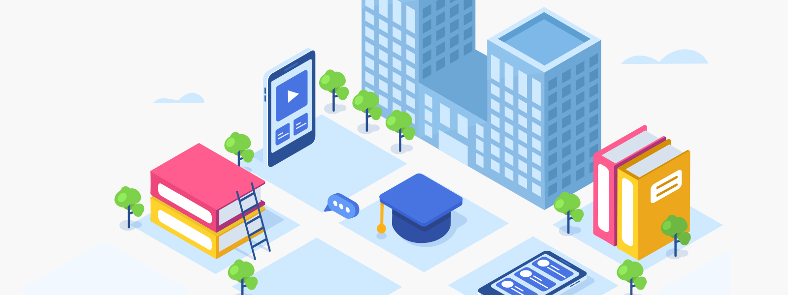 A graphic depicting preparing for a college graduation.