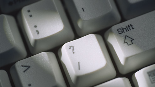 a keyboard of a computer.